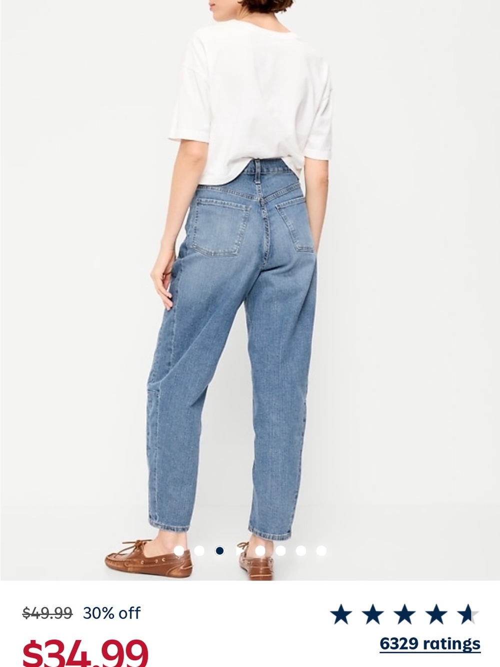 Old Navy Women's Light Blue Barrel Leg Jeans - Picture 2 of 2